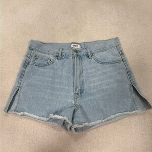 High Rise Denim Blue Women's Shorts